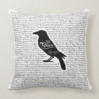 The Raven Complete Poem by Edgar Allan Poe Cushion