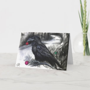 The Raven Decked out for the Season Holiday Card