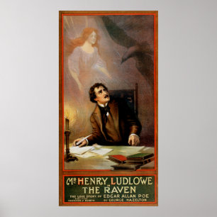 “The Raven” Edgar Allan Poe ~ Henry Ludlowe 19 Poster