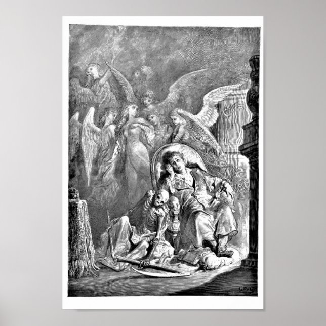 The Raven Edgar Allan Poe Illustration Poster (Front)