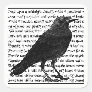 The Raven Edgar Allan Poe Stickers