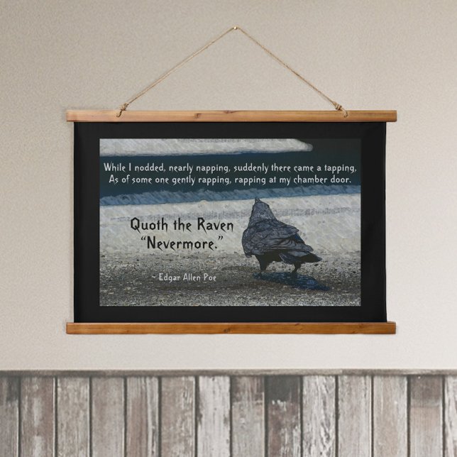 The Raven Edgar Allen Poe Quote Hanging Tapestry (Creator Uploaded)