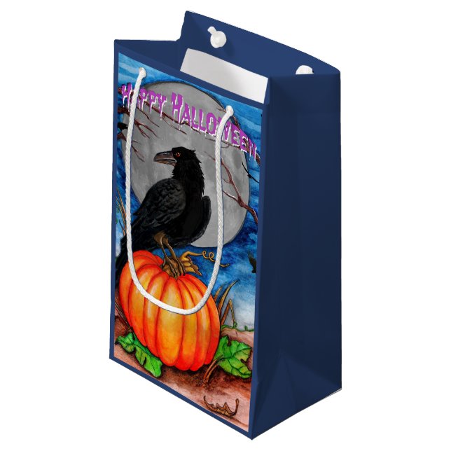 The Raven Happy Halloween Gift Bag (Front Angled)