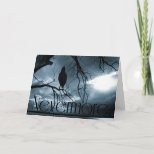 The Raven - Nevermore Sunbeams & Tree Blue Card