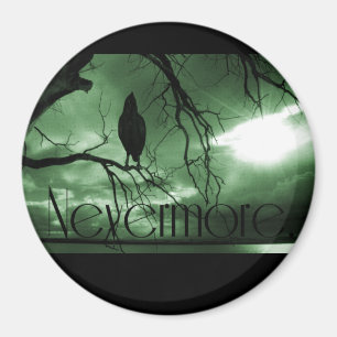 The Raven - Nevermore Sunbeams Tree - Green Magnet