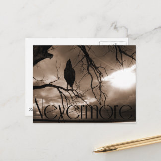 The Raven - Nevermore Sunbeams & Tree Postcard