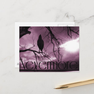 The Raven - Nevermore Sunbeams & Tree Postcard