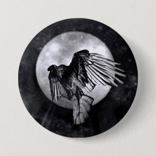 The Raven or Crow 7.5 Cm Round Badge
