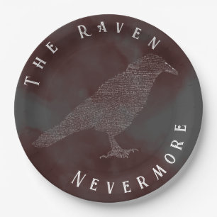 The Raven Poem Paper Plate