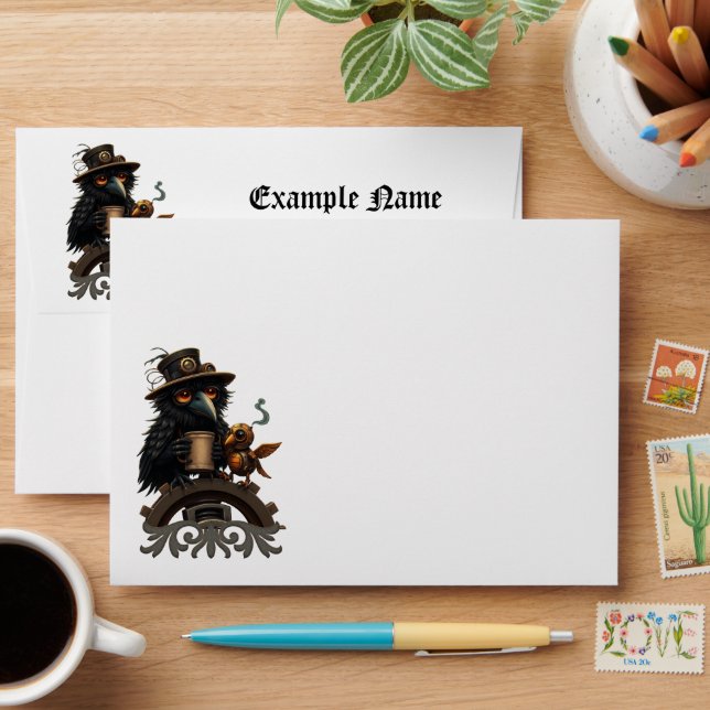The raven powered by Coffee  Envelope (Desk)