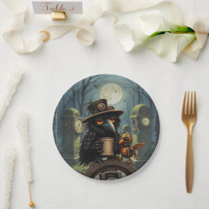 The raven powered by Coffee Paper Plate