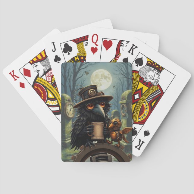 The raven powered by Coffee Playing Cards (Back)