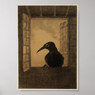 The Raven (Redon 1882) Poster