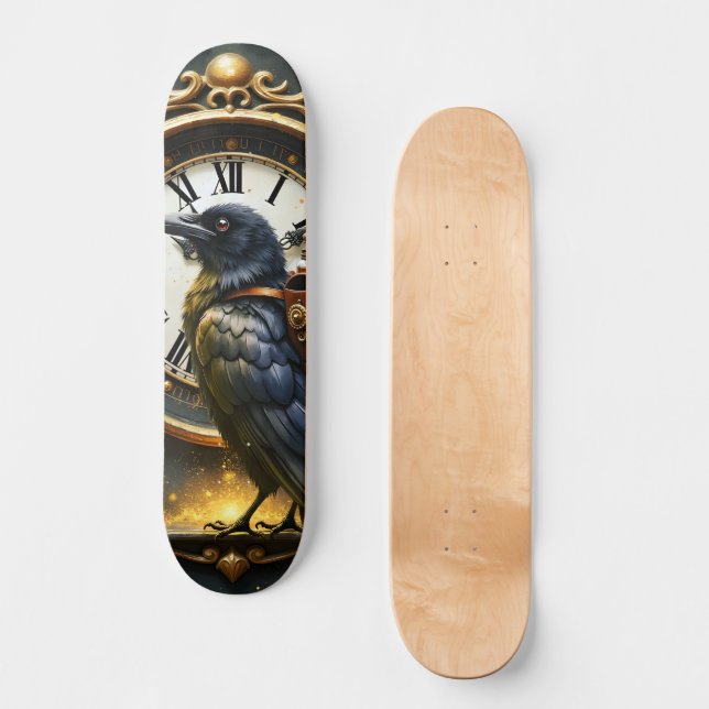 The Raven’s Clockwork Delivery  Skateboard (Front)