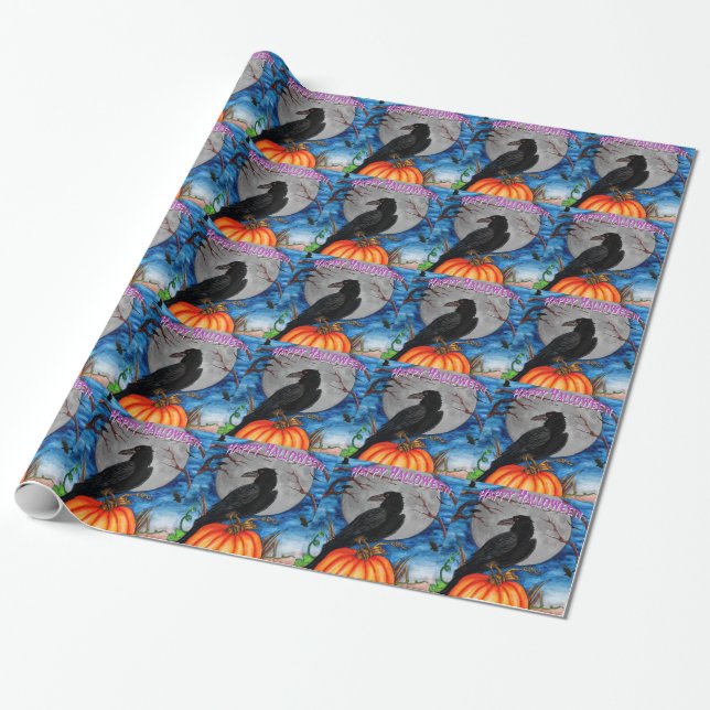 The Raven Wrapping Paper (Unrolled)
