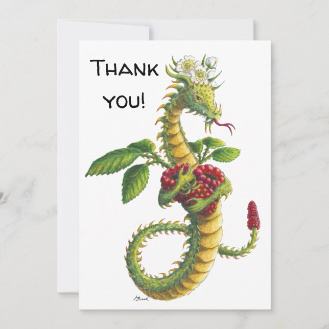 The Razzler Dragon - Thank you card (Front)