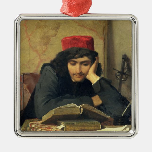 The Reader, 1856 Metal Tree Decoration (Front)