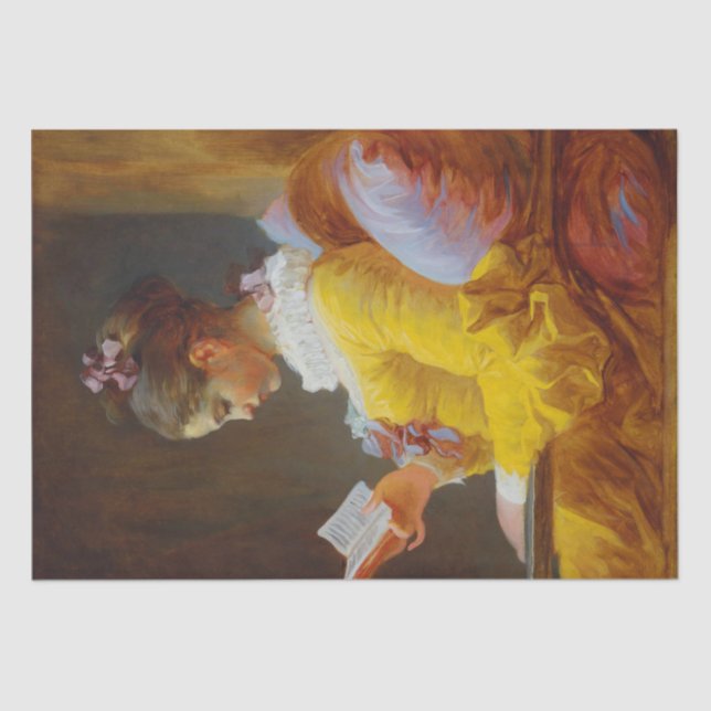 The Reader by Jean-Honore Fragonard Tissue Paper (Front)