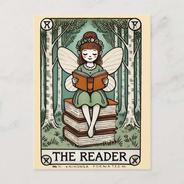 The Reader Fairy Tarot Card                        (Front)