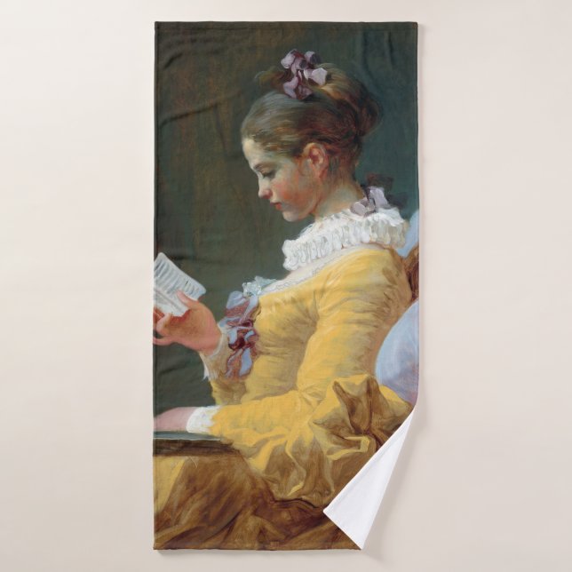 The Reader, Fragonard Bath Towel (Bath Towel)