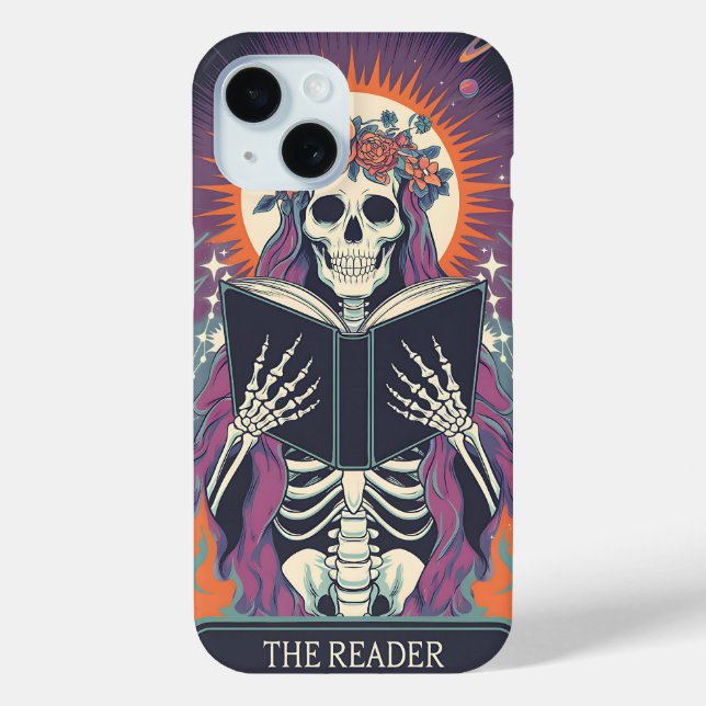 The Reader: Mystical Skeleton Tarot  Case-Mate iPhone Case (Back)