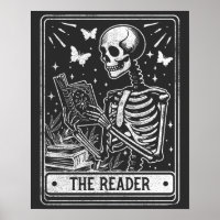 The Reader Skeleton Reading Booklover Halloween