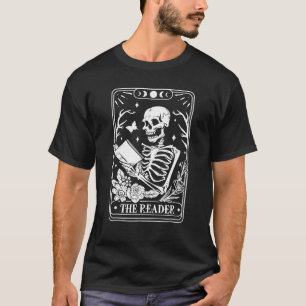 The Reader Spooky Season Retro Halloween Skeleton T-Shirt