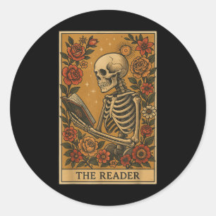 The Reader Tarot Card Classic Round Sticker