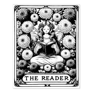 The Reader Tarot Card Fairy                        Rubber Stamp
