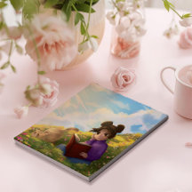 The Reading Girl and The Bored Cat Notepad