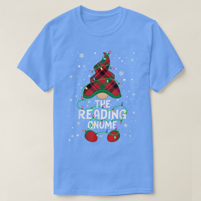 The Reading Gnome Family Matching Group Xmas Light T-Shirt (Design Front)