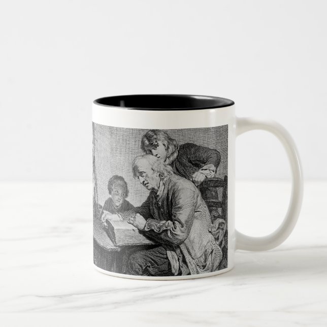 The Reading of the Bible Two-Tone Coffee Mug (Right)