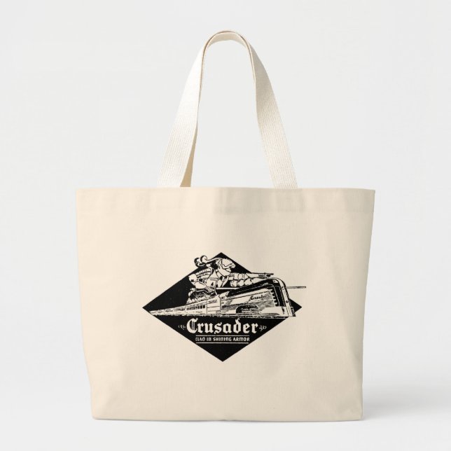 The Reading Railroad Crusader Streamliner Large Tote Bag (Front)