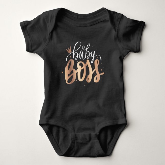 The Real Boss (The Boss) Matching Mummy & Me Baby Bodysuit (Front)