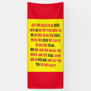 The real deal is here poster print type word art banner