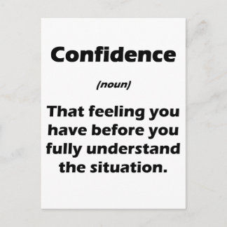The Real Definition of Confidence Postcard