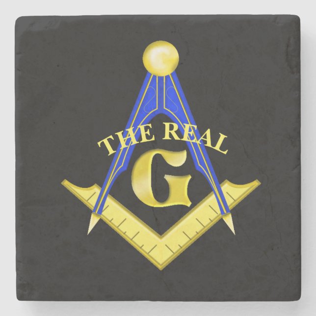 The Real G Masonic Stone Coaster (Front)