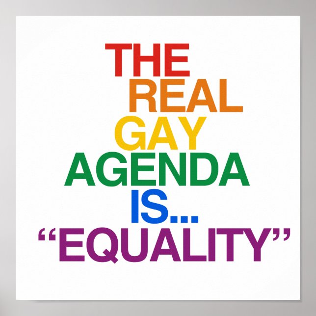 THE REAL GAY AGENDA POSTER (Front)