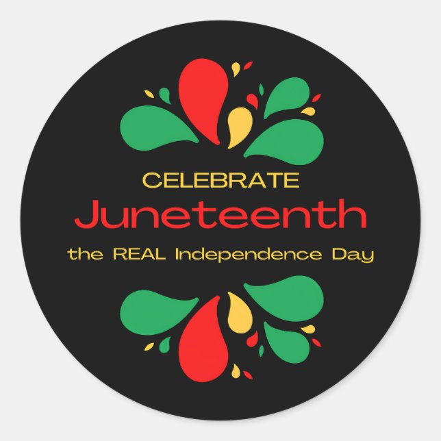 The REAL Independence Day Classic Round Sticker (Front)