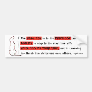 The Real Joy of Agility Bumper Sticker