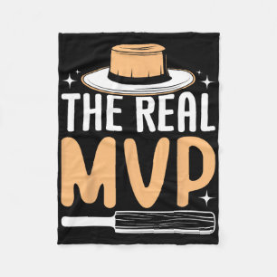 The Real Mvp Cricket Fleece Blanket