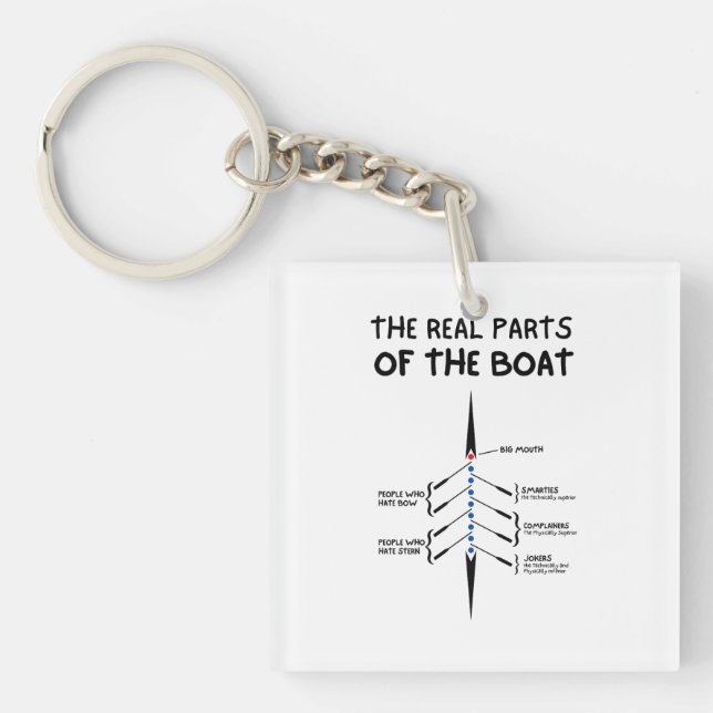 The real parts of the Boat  Key Ring (Front)