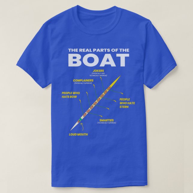 The Real Parts Of The Boat Oarsman Rower 2 T-Shirt (Design Front)