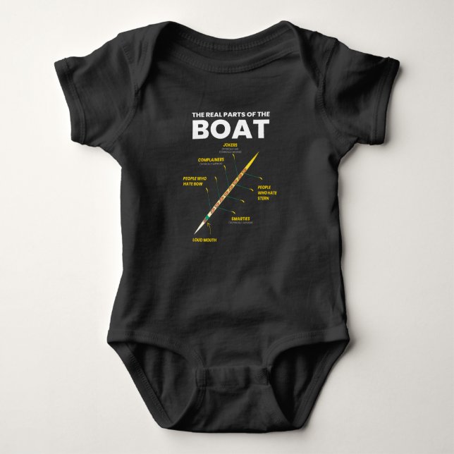 The Real Parts Of The Boat Oarsman Rower Baby Bodysuit (Front)