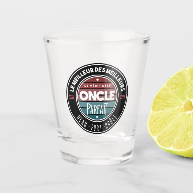 The Real Perfect Uncle Shot Glass (Front)
