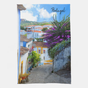 The Real Portugal- Obidos Flowers Tea Towel