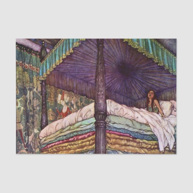 “The Real Princess” by Edmund Dulac Tissue Paper (Front)
