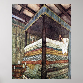 The Real Princess Edmund Dulac Fairy Tale Art Poster