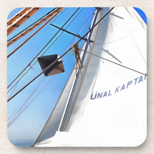 The Realist Adjusts The Sails Nautical Art Coaster