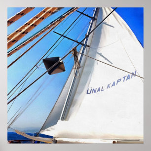 The Realist Adjusts The Sails Nautical Art Poster